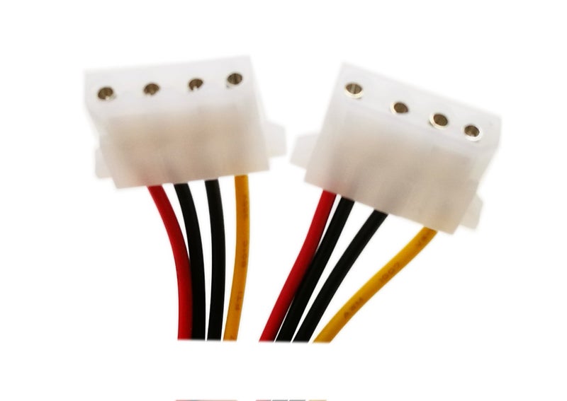 zdyCGTime 6 Inch Sata 15-Pin Male to Dual 4 Pin Molex Lp4 Female IDE Hard Drive Power Y-Adapter Converter Cable,Male to Female for 12V/5V IDE HDD DVD - Image 5